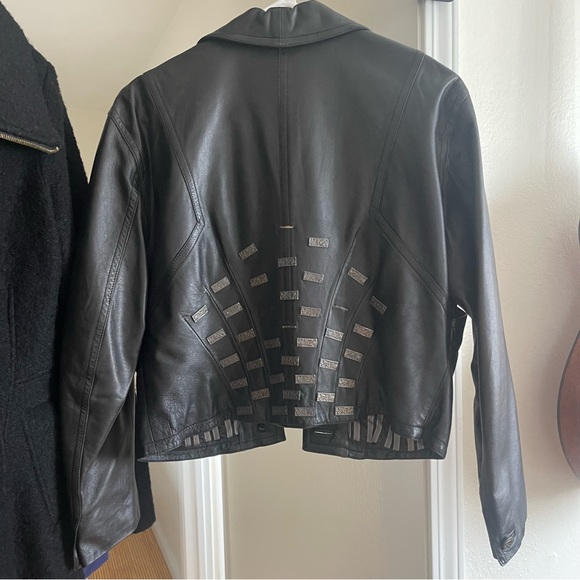 Beltrami Black Genuine Leather Jacket 1980’s vintage - Picture 5 of 5